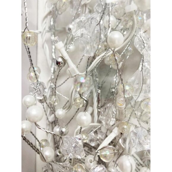 Christmas Lights GE StayBright 100 LED Glitter Gem Garland Warm White Lights New - Picture 5 of 11